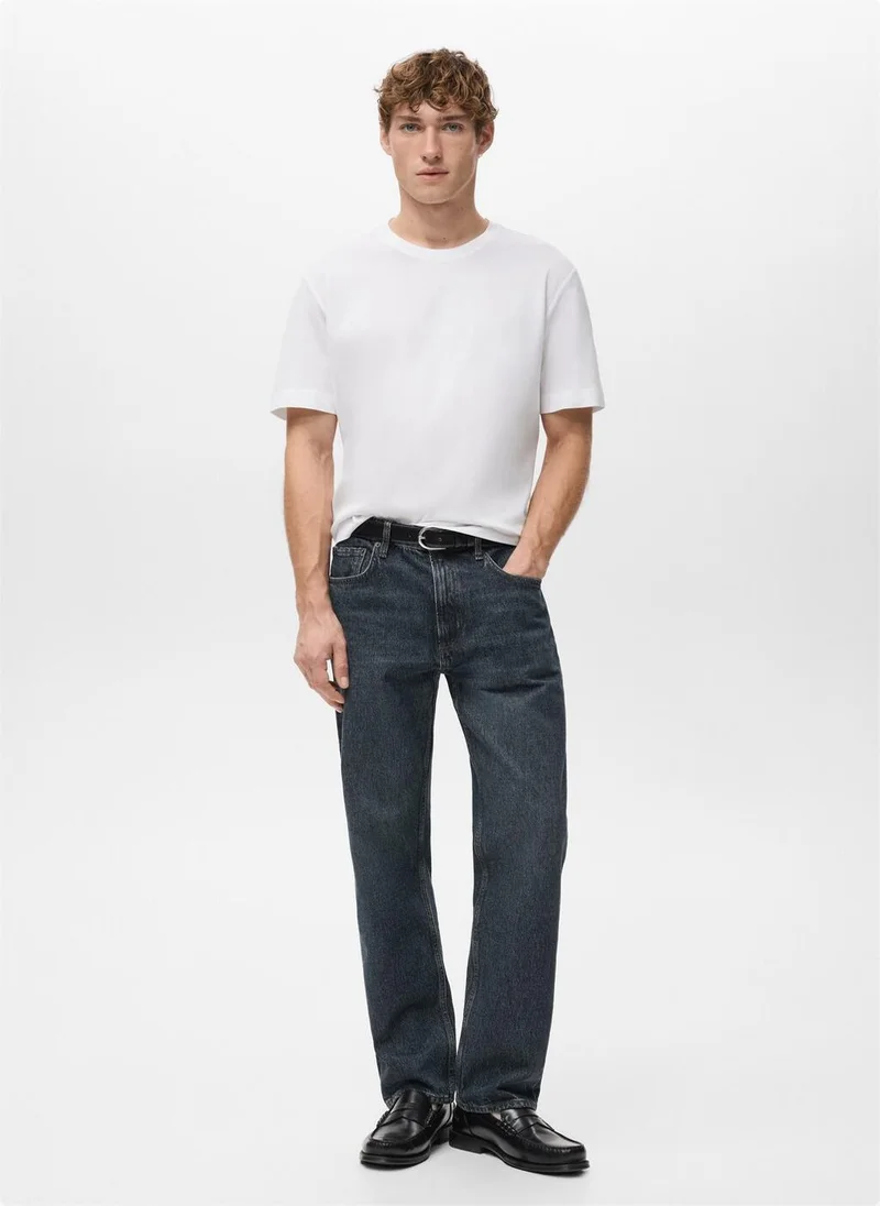 Mango Man  100% cotton T-shirt regular fit for Men | Best Price UAE